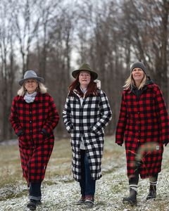 Buffalo check top women's coat