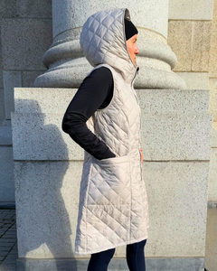 Long Full Zip Hooded Vest-Buttcoats