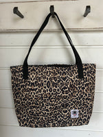 Load image into Gallery viewer, New Faux Leopard Tote Bag-Buttcoats
